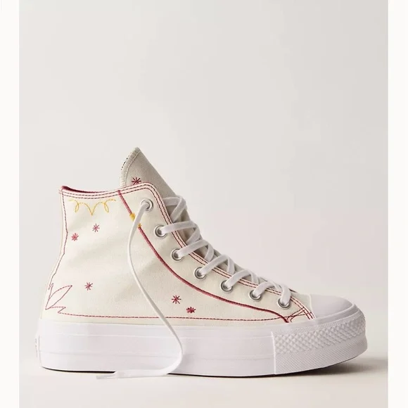 Converse Women's White High-Top Platform Western Sneaker, NWT! - Picture 4 of 10